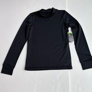 Boys REI Airflyte Black Long Sleeve Kids base layer shirt top mock sz 14 16 NWT